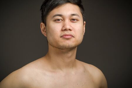 Model expressing positivityの写真素材