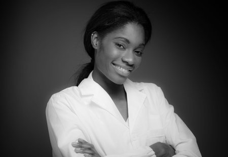 Model successful with arms crossed confidentの写真素材