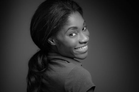 Model isolated turningの写真素材