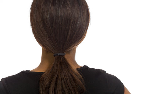 Model isolated showing her back