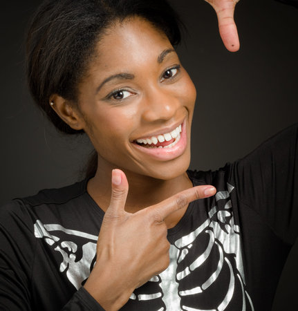 Model isolated framing with fingers