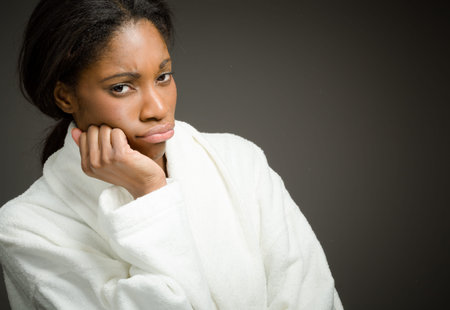 Model isolated depressed boredomの写真素材