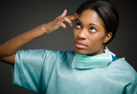 Model isolated despair gunの写真素材