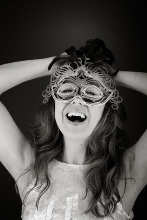 model isolated on plain background stressed upset pulling hairs