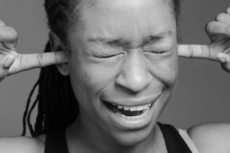 Model isolated plugin hearsの写真素材