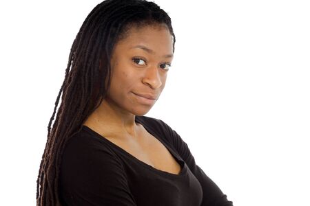 Model successful with arms crossed confidentの写真素材