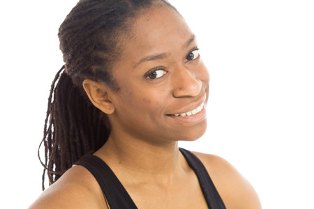 Model successful with arms crossed confidentの写真素材