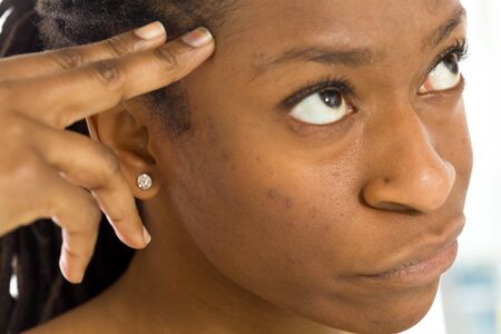 Model isolated despair gunの写真素材