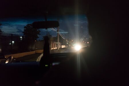 Colour Image, Photography, Night, Outdoors, Horizontal, Sky, Cloud - Sky, Street, Building Exterior,...