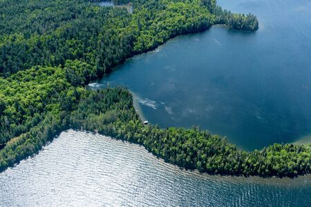 contryside ontario canada nature aerial views lake forest