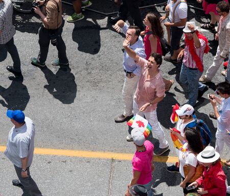 gay pride toronto 2016 john tory and justin trudeauのeditorial素材