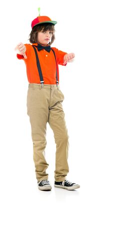 model isolated white background thumbs down negativityの写真素材