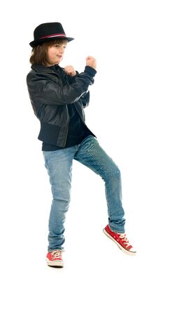 male kid child model isolated white backgroundの写真素材