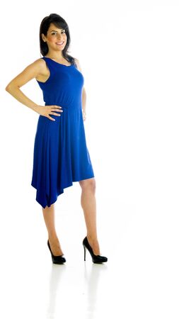 female woman model isolated white backgroundの写真素材