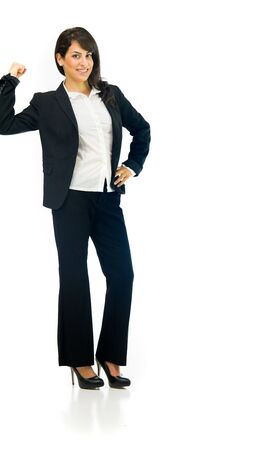 model isolated white background arm curl showing strengthの写真素材