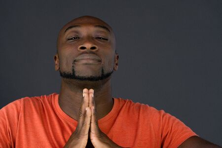 model isolated white background praying reiligion wishの写真素材