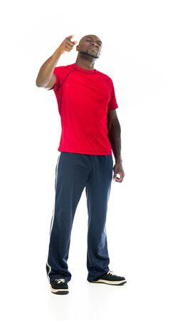 model isolated white background nag scold anger pointingの写真素材
