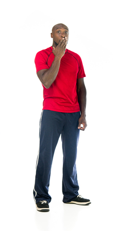 model isolated white background worried mistakeの写真素材