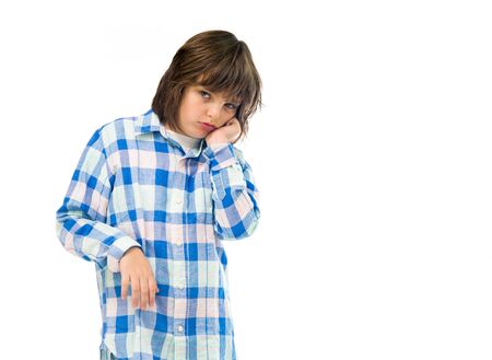 model isolated white background depressed sadnessの写真素材