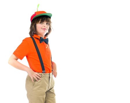 male kid child model isolated white backgroundの写真素材
