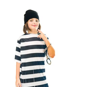 model isolated white background fingers crossed for luckの写真素材