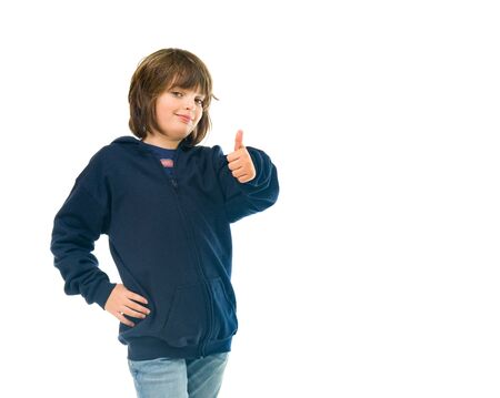 model isolated white background thumbs up posivityの写真素材