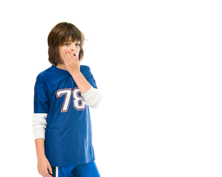 male kid child model isolated white backgroundの写真素材