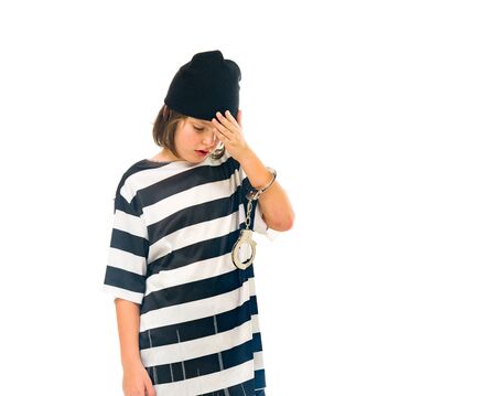 male kid child model isolated white backgroundの写真素材