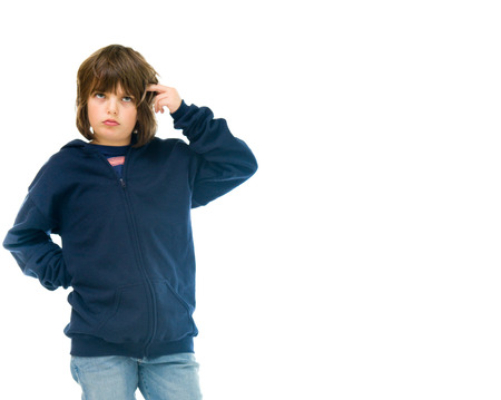 male kid child model isolated white backgroundの写真素材