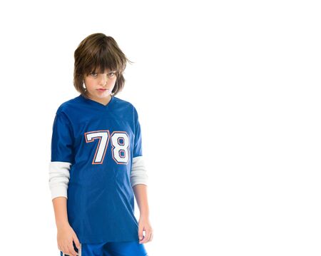 male kid child model isolated white backgroundの写真素材