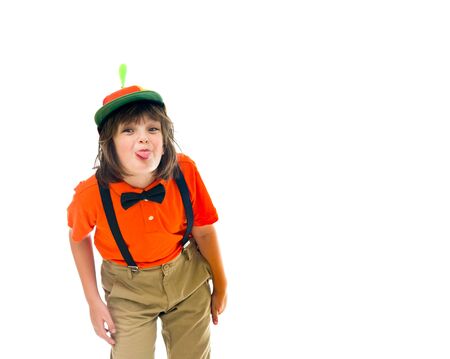 male kid child model isolated white backgroundの写真素材