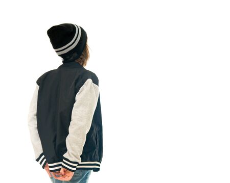 male kid child model isolated white backgroundの写真素材