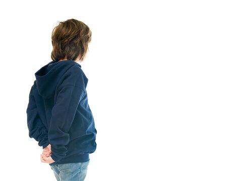 male kid child model isolated white backgroundの写真素材
