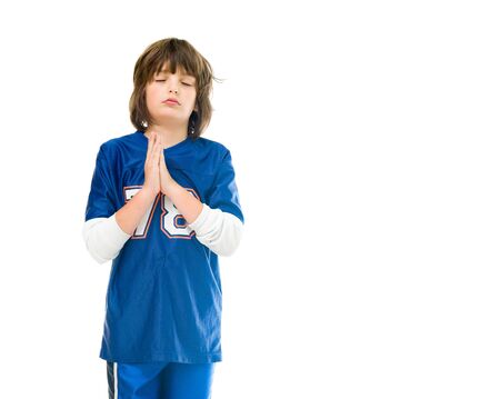 model isolated white background praying reiligion wishの写真素材