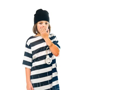 male kid child model isolated white backgroundの写真素材