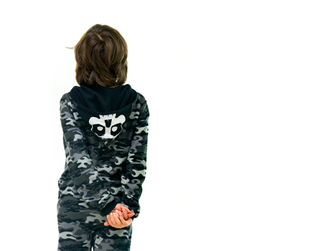 male kid child model isolated white backgroundの写真素材