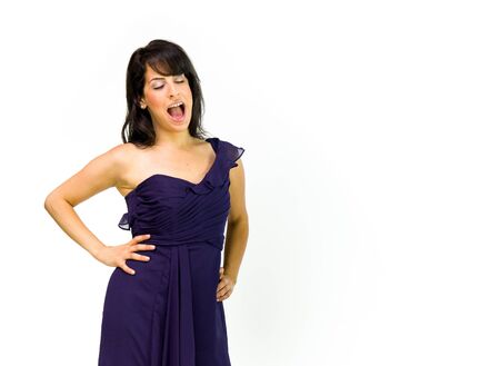 model isolated white background scream loud angryの写真素材