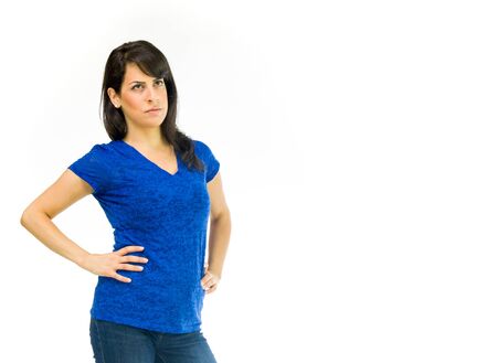 female woman model isolated white backgroundの写真素材