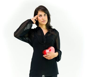 female woman model isolated white backgroundの写真素材