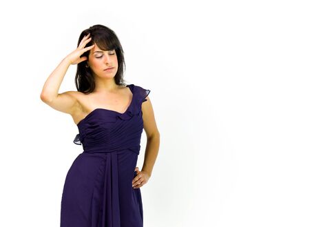 female woman model isolated white backgroundの写真素材