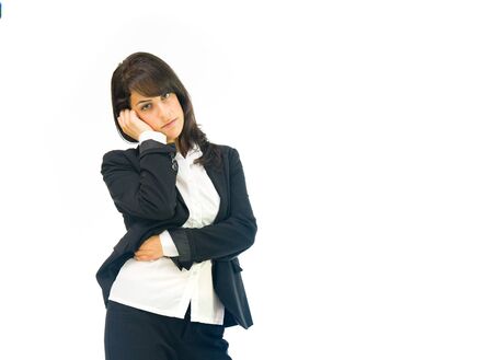 model isolated white background depressed sadnessの写真素材