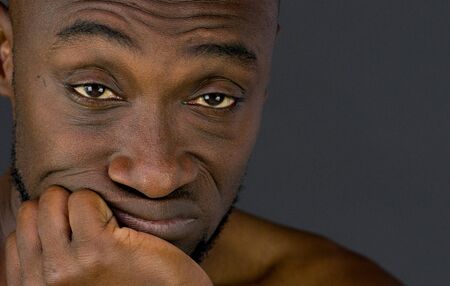 model isolated white background depressed sadnessの写真素材