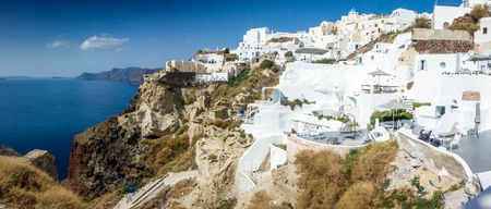 Oia town; Santorini island; Greeceの写真素材