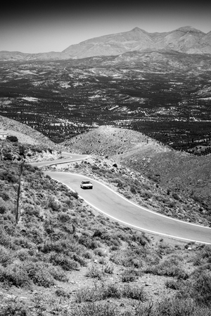 Scenic view of mountain landscape; Crete; Greeceの写真素材