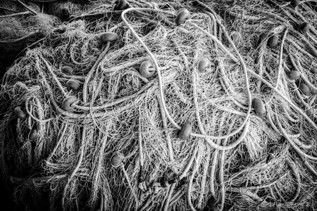 Full frame of fishing netの写真素材