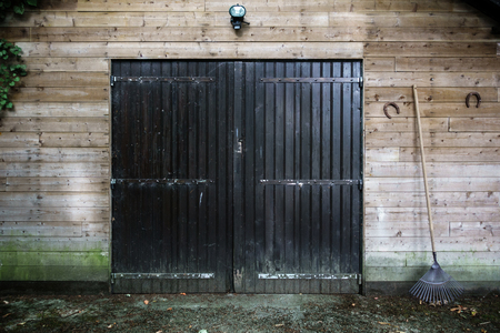 View of closed stable; Franceの写真素材