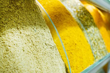 Food spices in heap for sale at Grand Bazaar, Turkey, Istanbul