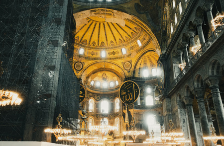 Interior of Hagia Sophia Museum, Istanbulのeditorial素材