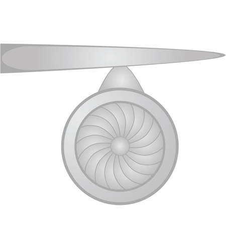 Illustration of a closeup of an airplane engineのイラスト素材