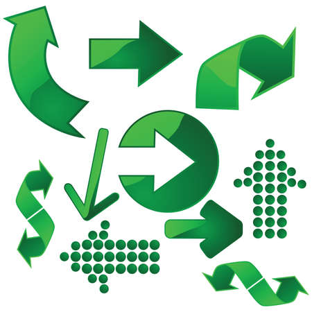 Collection of arrows in different size and shapesのイラスト素材